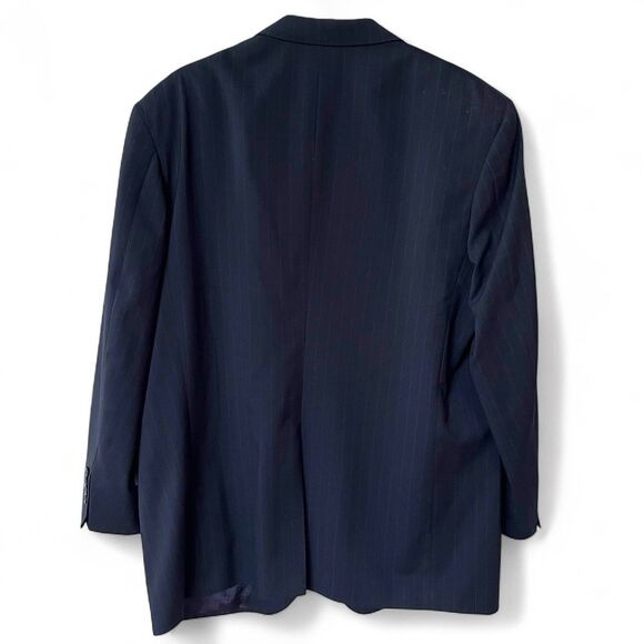 Brooks Brothers Brooksease Suit Set 44R 36x28 Navy Pinstripe Wool Heritage Vtg - Picture 3 of 16